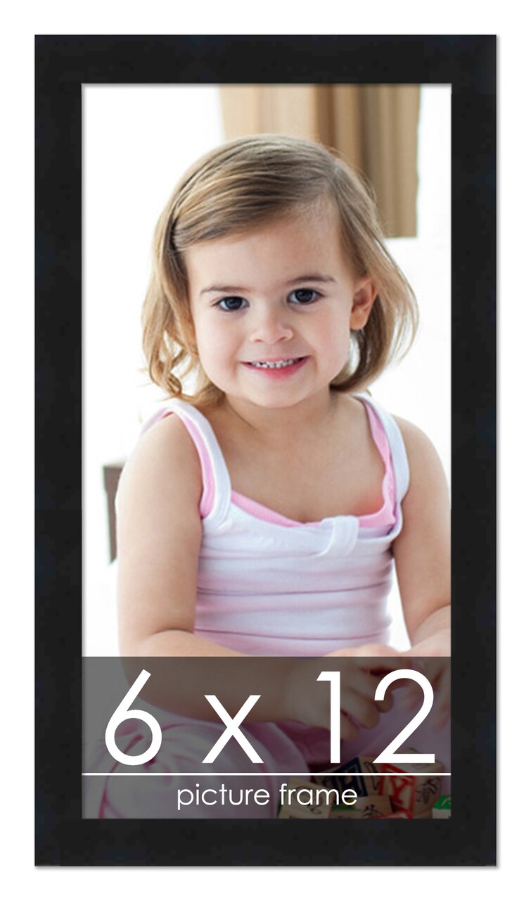 Panoramic Simple Black Picture Frame - UV Acrylic, Foam Board Backing, Hanging Hardware